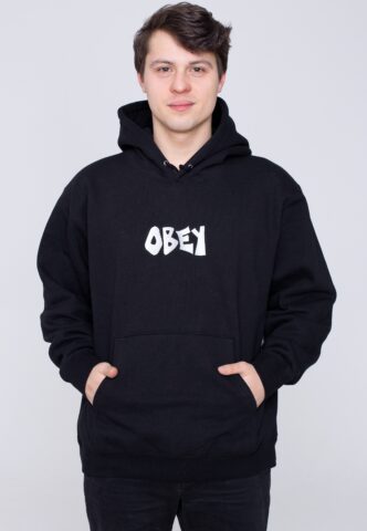 Obey – Bounce Black – Hoodie – Schwarz – M – 59% Baumwolle, 41% Polyester