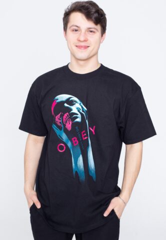 Obey – Atmospheric Isolation Black – T-Shirt – Schwarz – S – 100% Baumwolle