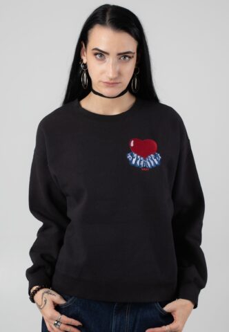 Obey – Heart Digital Black – Sweater – Schwarz – L – 59% Baumwolle, 41% Polyester