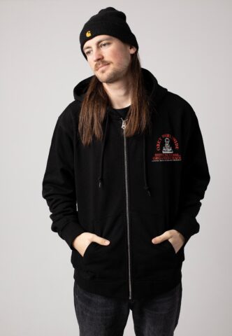 Obey – Organizied Chaos Black – Zipper – Schwarz – XL – 80% Baumwolle, 20% Polyester