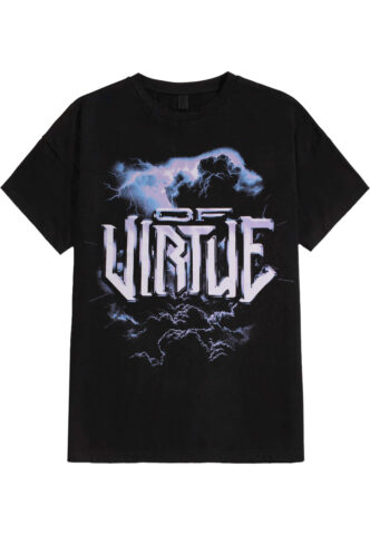 Of Virtue – Lightning Chrome – T-Shirt – Schwarz – L – 100% Baumwolle,Jersey