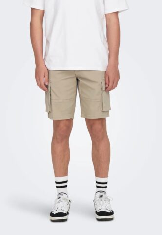 Only & Sons – Cam Stage Chinchilla – Shorts – Beige – XL – 98% Baumwolle, 2% Elastan