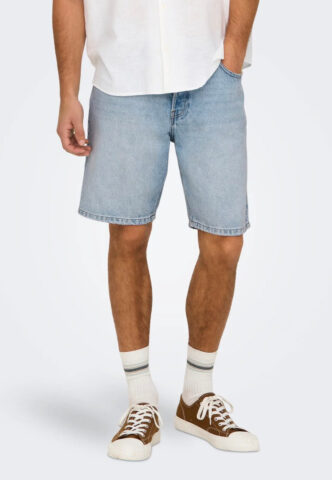Only & Sons – Edge Light Blue Denim – Shorts – Blau – XXL – 100% Baumwolle