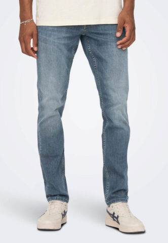 Only & Sons – Loom Slim Dark Blue Grey – Jeans – Blau – W30 / L34 – 98% Baumwolle, 2% Elastan