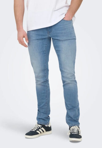 Only & Sons – Loom Slim Light Blue Denim – Jeans – Blau – W30 / L32 – 98% Baumwolle, 2% Elastan