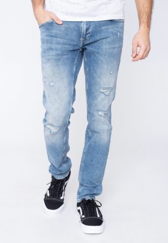 Only & Sons – Loom Slim Lime Blue Denim – Jeans – Blau – W31 / L34 – 98% Baumwolle, 2% Elastan