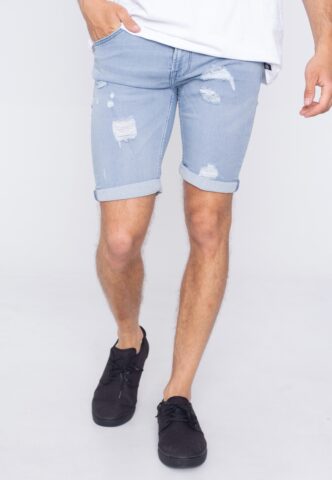 Only & Sons – Ply Damage Jog Blue Denim – Shorts – Blau – L – 75% Baumwolle, 25% Polyester