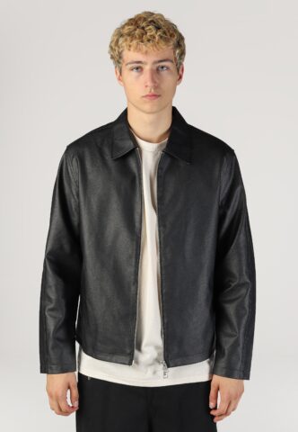 Only & Sons – Rem PU Black – Lederjacke – Schwarz – S – Shell: 100% Polyurethan; Lining: 100% Polyester