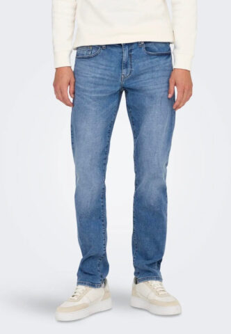 Only & Sons – Weft Reg Jax Medium Blue Denim – Jeans – Blau – W29 / L32 – 99% Baumwolle, 1% Elastan