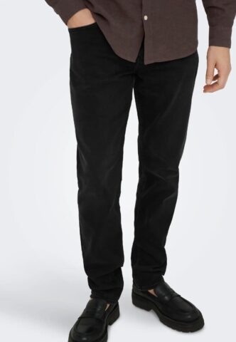 Only & Sons – Weft Regular Washed Black – Jeans – Schwarz – W36 / L34 – 99% Baumwolle, 1% Elastan