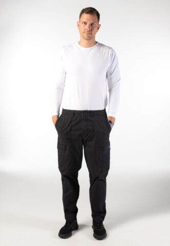 Only & Sons – Wills 0341 Tapered Jet Black – Hose – Schwarz – W33 / L34 – 98% Baumwolle, 2% Elastan