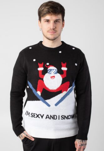 Only & Sons – Xmas Reg 5 Placement Black Skiing – Pullover – Schwarz – XL – 100% Polyacryl