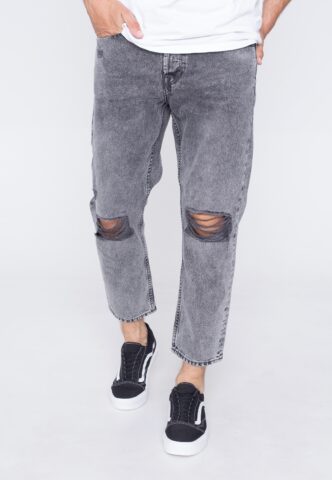 Only & Sons – Avi Beam Crop Grey Denim – Jeans – Grau – W28 / L32 – 100% Baumwolle