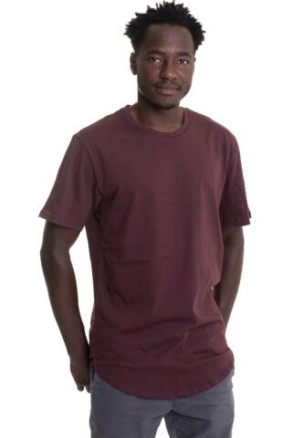 Only & Sons – Matt Life Longy Fudge – T-Shirt – Weinrot – S – 100% Baumwolle