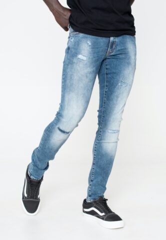 Only & Sons – Warp Skinny Medium Blue Denim – Jeans – Blau – W29 / L34 – 94% Baumwolle, 3% Polyester, 3% Elastan