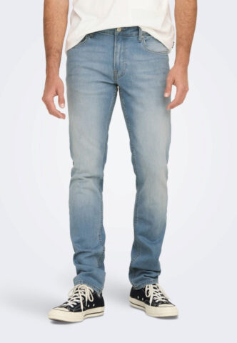 Only & Sons – Loom Slim Blue Denim – Jeans – Blau – W30 / L34 – 94% Baumwolle, 3% Polyester, 3% Elastan