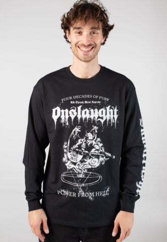 Onslaught – Power From Hell – Longsleeve – Schwarz – M – 100% Baumwolle