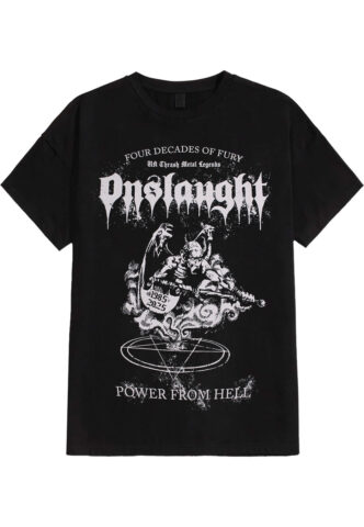 Onslaught – Power From Hell – T-Shirt – Schwarz – XXL – 100% Baumwolle