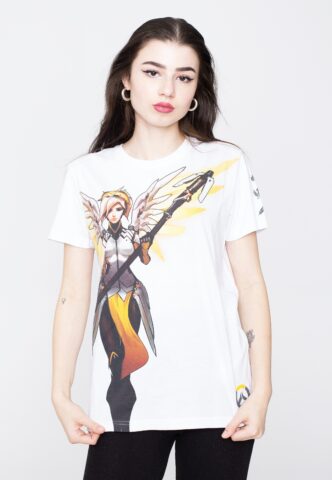 Overwatch – Mercy White – T-Shirt – Weiß – S – 100% Baumwolle