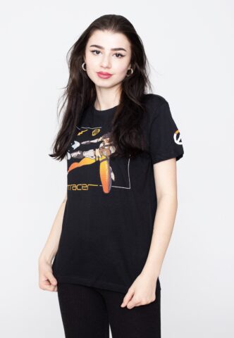 Overwatch – Tracer Pew Pew Pew! – T-Shirt – Schwarz – XXL – 100% Baumwolle