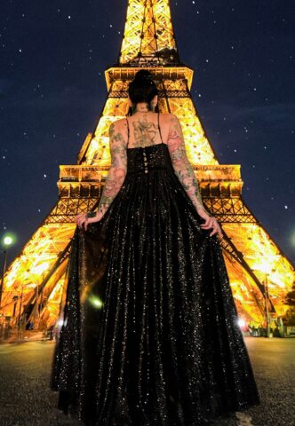 Foxblood – Paris Evening Gown Black – Kleid – Schwarz – S – 95% Polyester, 5% Elastan