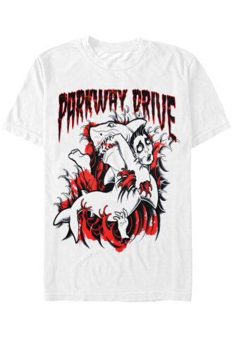 Parkway Drive – Blood Shark Anniversary Edition White – T-Shirt – Weiß – S – 100% Baumwolle