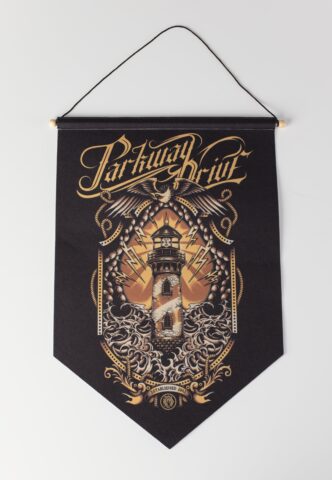 Parkway Drive – Lighthouse Eagle – Pennant – Schwarz – Onesize – 100% Nylon