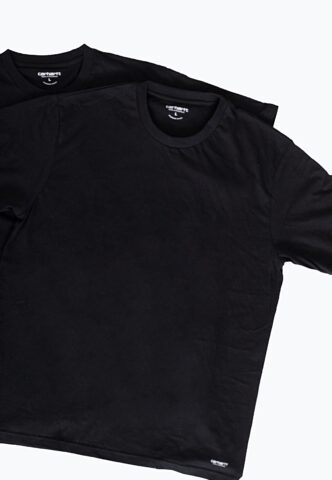 Carhartt WIP – Standard Crew Neck Pack Of 2 Black/Black – T-Shirt – Schwarz – XXL – 100% Baumwolle