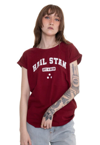 Periphery – Athletic Stan Burgundy Extended Shoulder – Girly – Weinrot – M – 100% Baumwolle