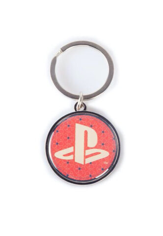 Playstation – Biker Metal – Schlüsselanhänger – Rot – Onesize – Metallll