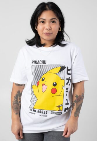 Pokémon – Pikachu White – T-Shirt – Weiß – XXL – 100% Baumwolle