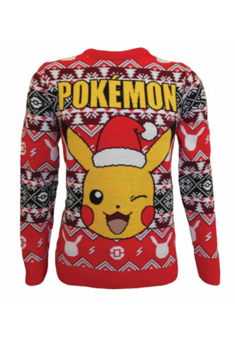 Pokémon – Pikachu Xmas Knit Red – Pullover – Rot – L – 100% Polyacryl
