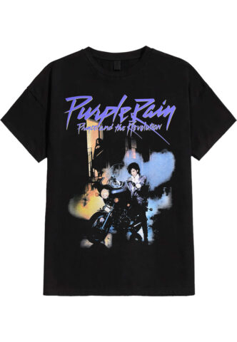 Prince – Purple Rain – T-Shirt – Schwarz – S – 100% Baumwolle