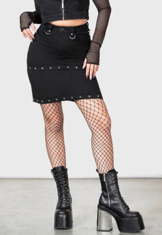 Killstar – Punktured Black – Rock – Schwarz – M – 65% Baumwolle, 35% Polyester