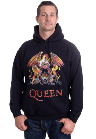 Queen – Classic Crest – Hoodie – Schwarz – XXL – 80% Baumwolle, 20% Polyester