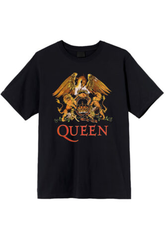 Queen – Classic Crest – T-Shirt – Schwarz – S – 100% Baumwolle