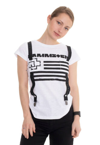 Rammstein – Suspender White – Girly – Weiß – L – 100% Baumwolle