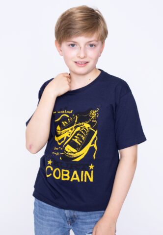 Kurt Cobain – Laces Kids Navy – T-Shirt – Blau – 3-4 Years – 100% Baumwolle