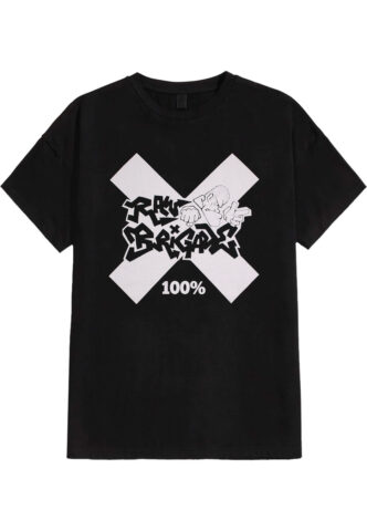 Raw Brigade – X100 – T-Shirt – Schwarz – L – 100% Baumwolle