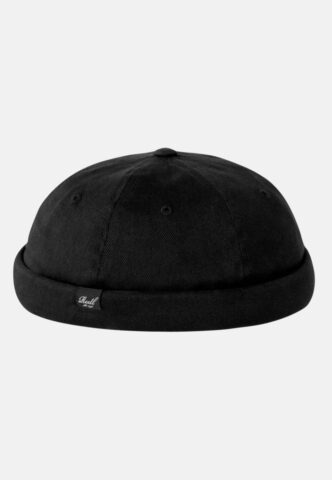 REELL – Docker Black – Docker Cap – Schwarz – Onesize – 98% Baumwolle, 2% Elastan