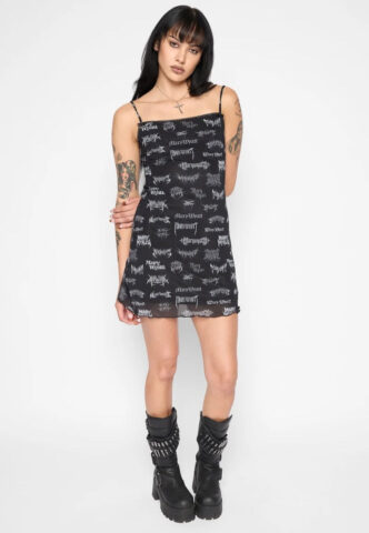 Mary Wyatt – Reign Mesh Mini Black – Kleid – Schwarz – XXX-Large – 95% Polyester, 5% Elastan
