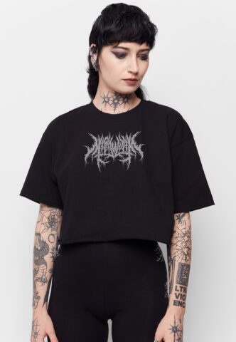Mary Wyatt – Requiem Cut Off Black – Oberteil – Schwarz – 3XL – 100% Baumwolle