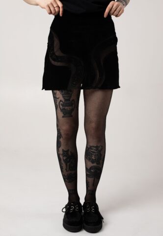 Restyle – Cathedral Snake Mini Black – Rock – Schwarz – S – 95% Polyester, 5% Elastan