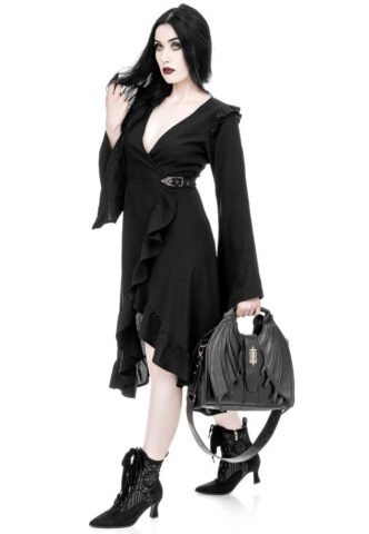 Restyle – Cathedralis Black – Kleid – Schwarz – L – 98% Polyester, 2% Elastan