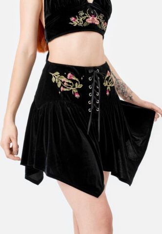 Restyle – Dark Botany Black – Rock – Schwarz – XS – 95% Polyester, 5% Elastan