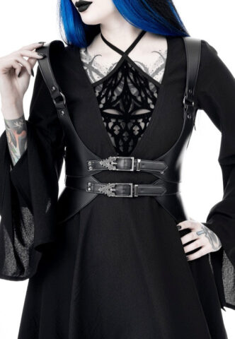 Restyle – Hallows Peplum – Harnisch – Schwarz – M/L – 100% Polyurethan