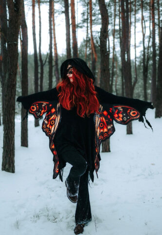 Restyle – Ignis Moth Black – Cardigan – Schwarz – M – 100% Baumwolle