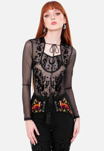 Restyle – Vixen – Body – Schwarz – XL – 90% Nylon, 10% Elastan