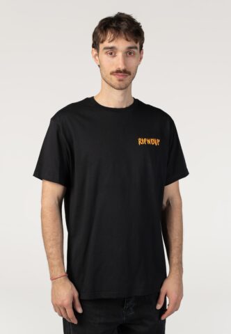 RIPNDIP – Burn Black Wash – T-Shirt – Schwarz – L – 100% Baumwolle