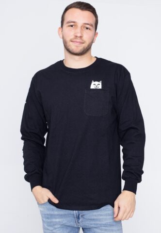 RIPNDIP – Lord Nermal Pocket Black – Longsleeve – Schwarz – XL – 100% Baumwolle